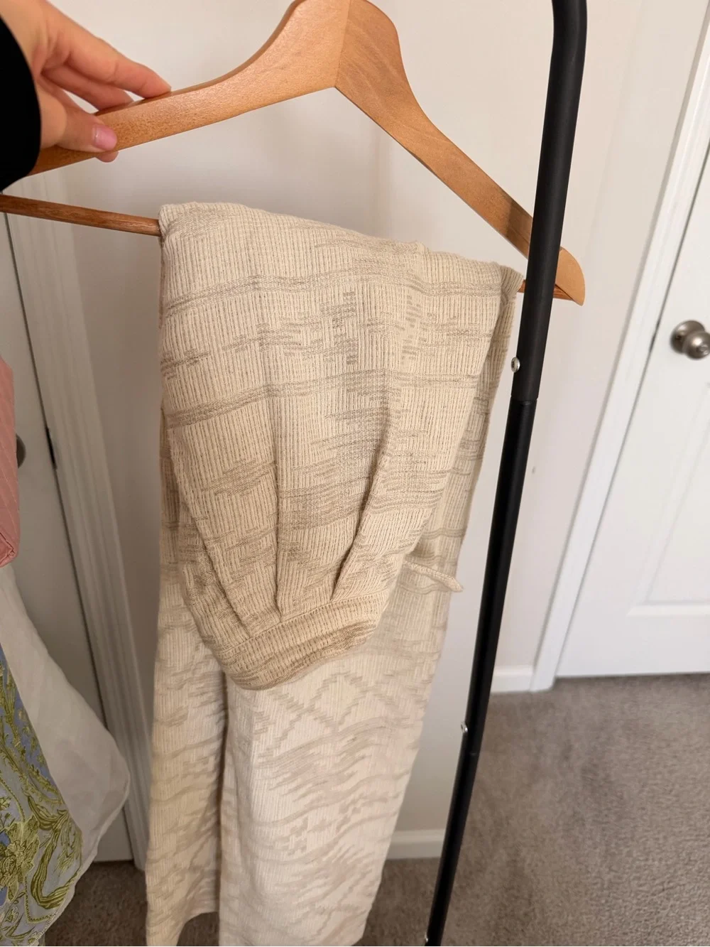 Vintage Christian Dior Suit Set Women's Beige Cropped Fringe Jacket & Trousers